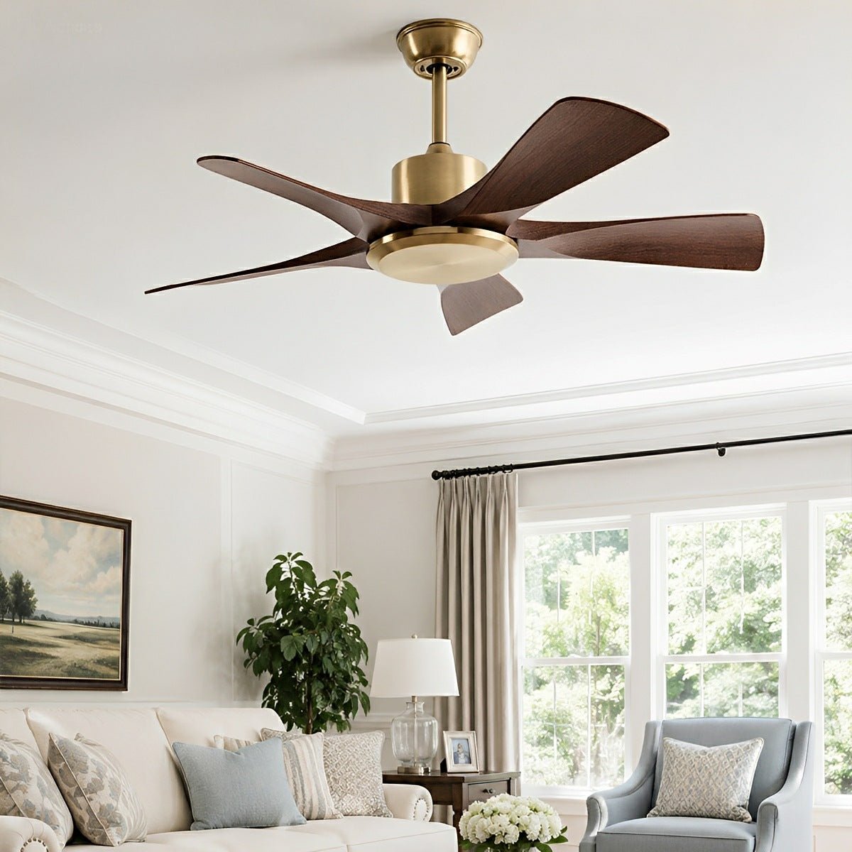 Modern Industrial DC Motor 6-speed Reverse Frequency Ceiling Fan - Flyachilles