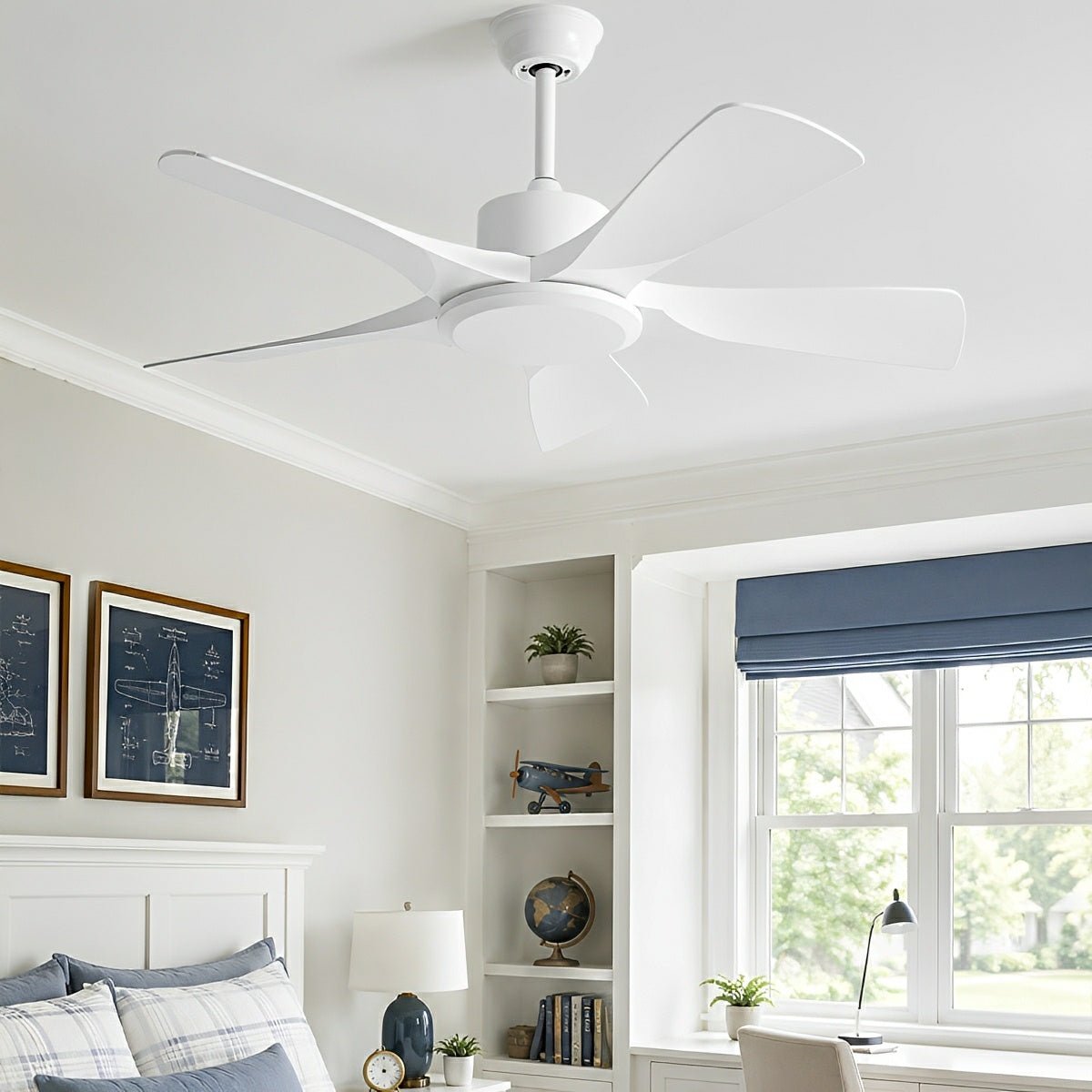 Modern Industrial DC Motor 6-speed Reverse Frequency Ceiling Fan - Flyachilles