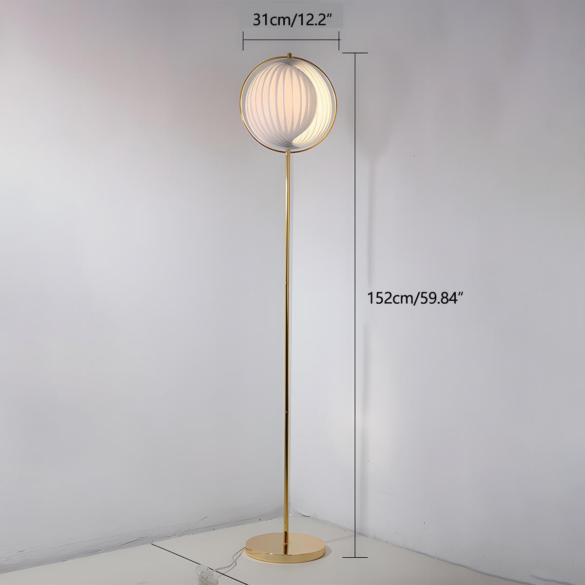 Modern Ins Pleated Blinds Globe LED Floor Lamp - Flyachilles