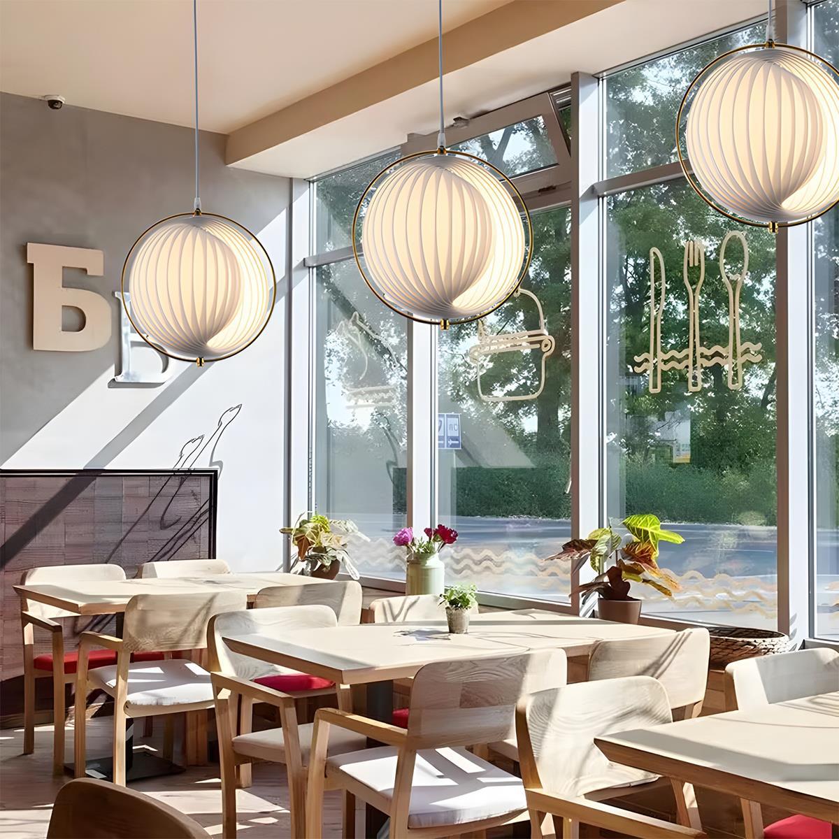 Modern Ins Pleated Blinds Globe LED Pendant Lights - Flyachilles