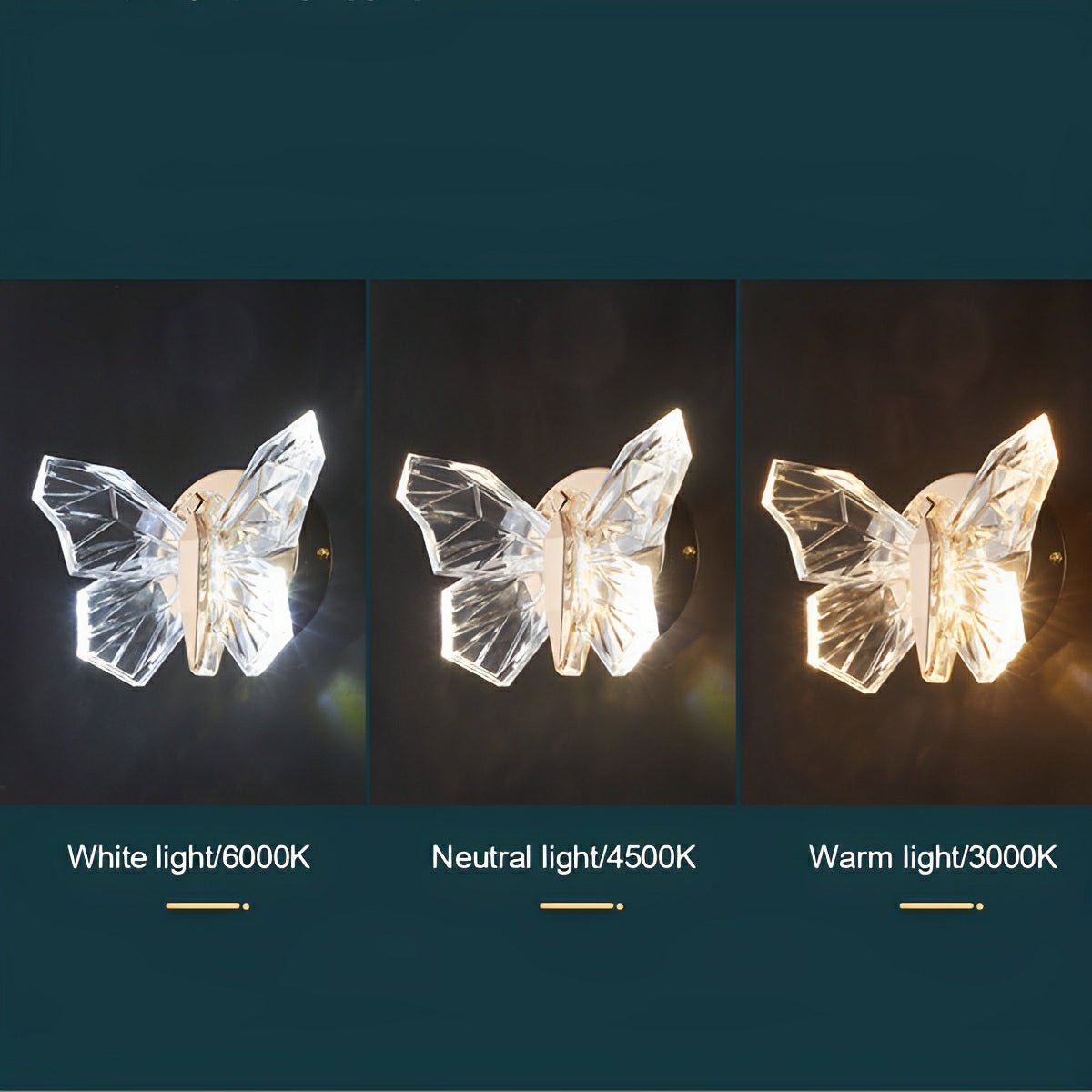 Modern Luxury Crystal Butterfly LED Indoor Wall Sconces - Flyachilles