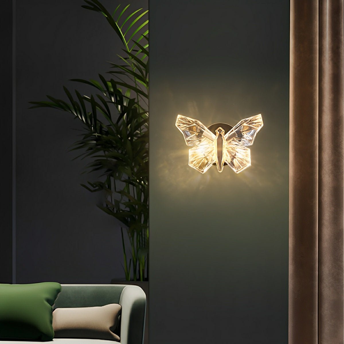 Modern Luxury Crystal Butterfly LED Indoor Wall Sconces - Flyachilles