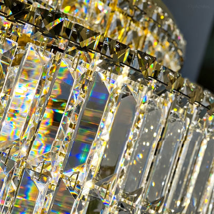 Modern Luxury Round Tiered Crystal LED Chandelier - Flyachilles