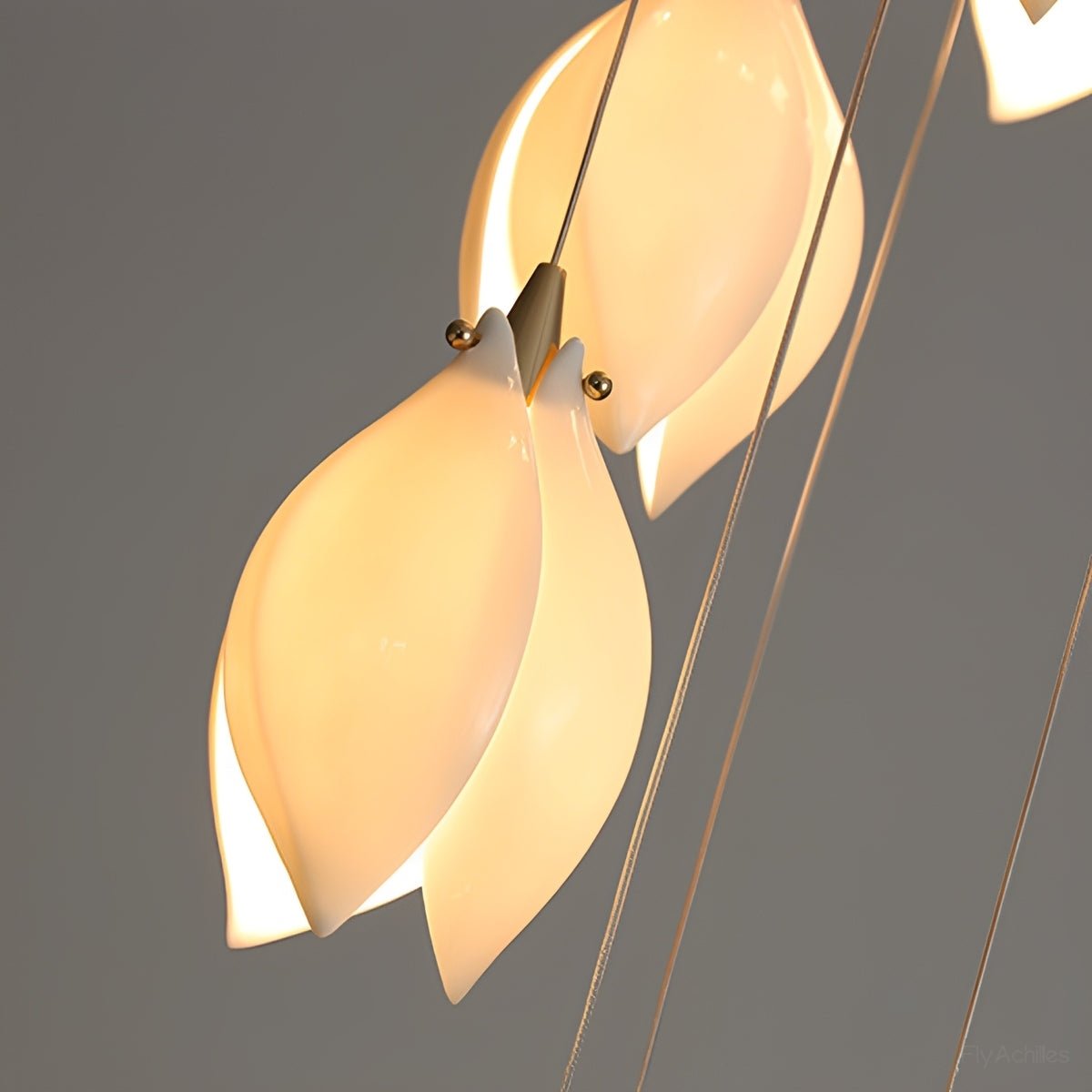 Modern Luxury Sculptural Ceramic Petal LED Chandelier - Flyachilles