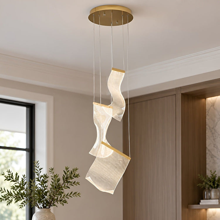 Modern Luxury Sculptural Ribbon LED Chandelier - Flyachilles