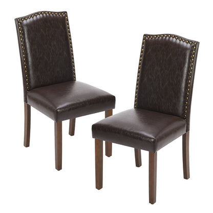 Modern Luxury Soft Fabric Rivet Armless Dining Chairs - Flyachilles