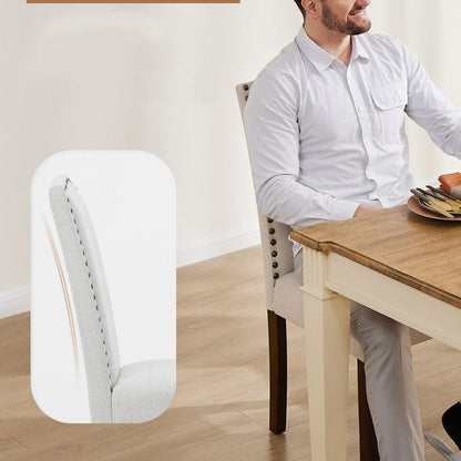 Modern Luxury Soft Fabric Rivet Armless Dining Chairs - Flyachilles