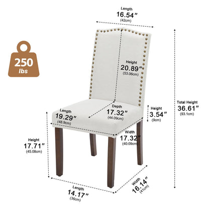 Modern Luxury Soft Fabric Rivet Armless Dining Chairs - Flyachilles
