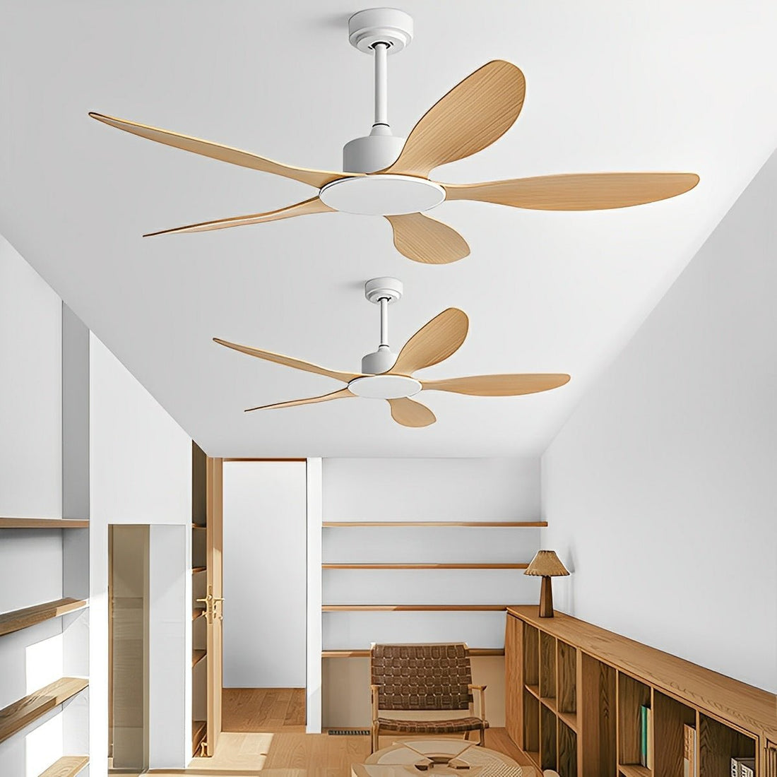 Modern Minimalist 5 - Blades DC Motor Reverse Ceiling Fan - Flyachilles