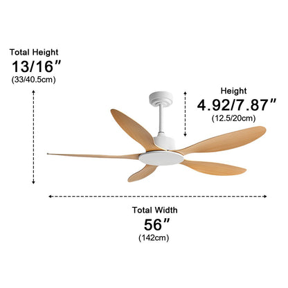 Modern Minimalist 5 - Blades DC Motor Reverse Ceiling Fan - Flyachilles