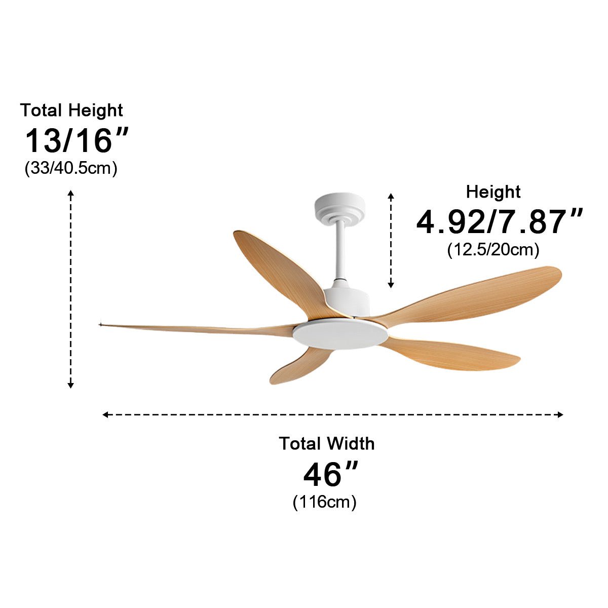 Modern Minimalist 5 - Blades DC Motor Reverse Ceiling Fan - Flyachilles