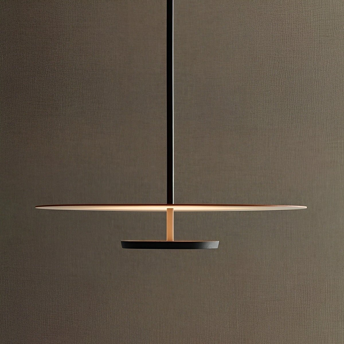 Modern Minimalist Black Slim Dish LED Pendant Lights - Flyachilles