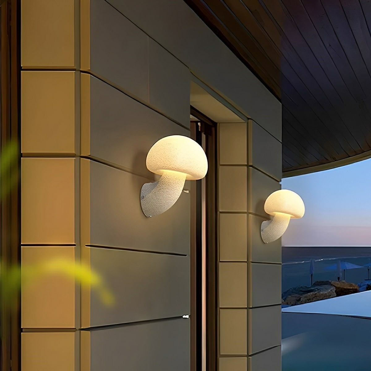 Modern Minimalist Creamy Style Mushrooms LED Wall Lights - Flyachilles