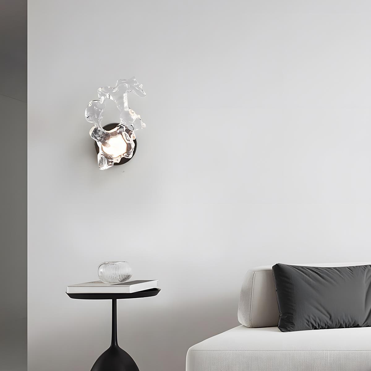 Modern Minimalist Creative Clear Wave LED Indoor Wall Sconces - Flyachilles