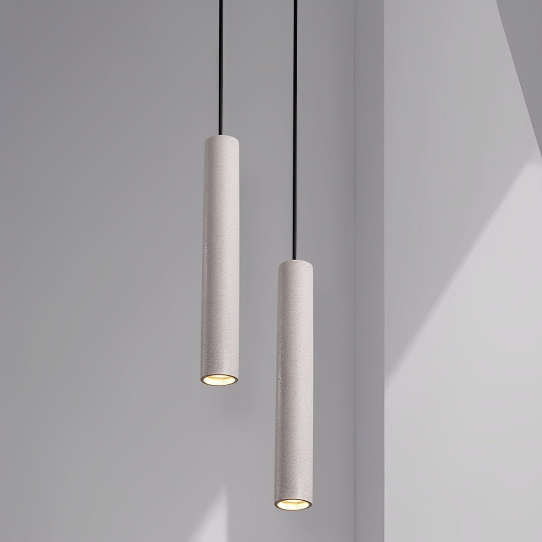 Modern Minimalist Cylinder Cement LED Pendant Lights - Flyachilles