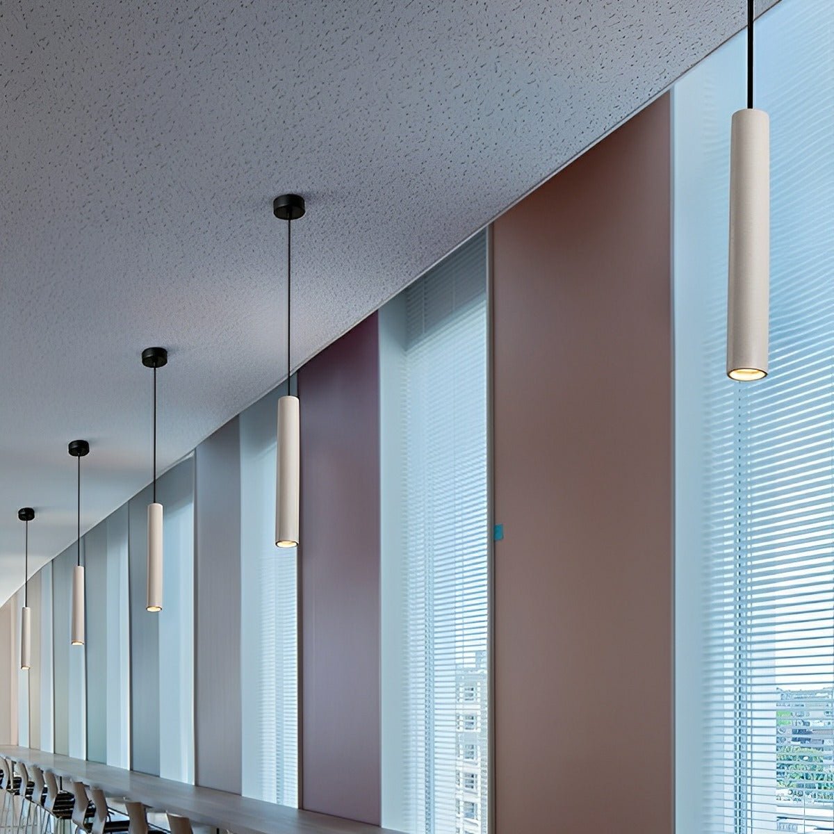Modern Minimalist Cylinder Cement LED Pendant Lights - Flyachilles