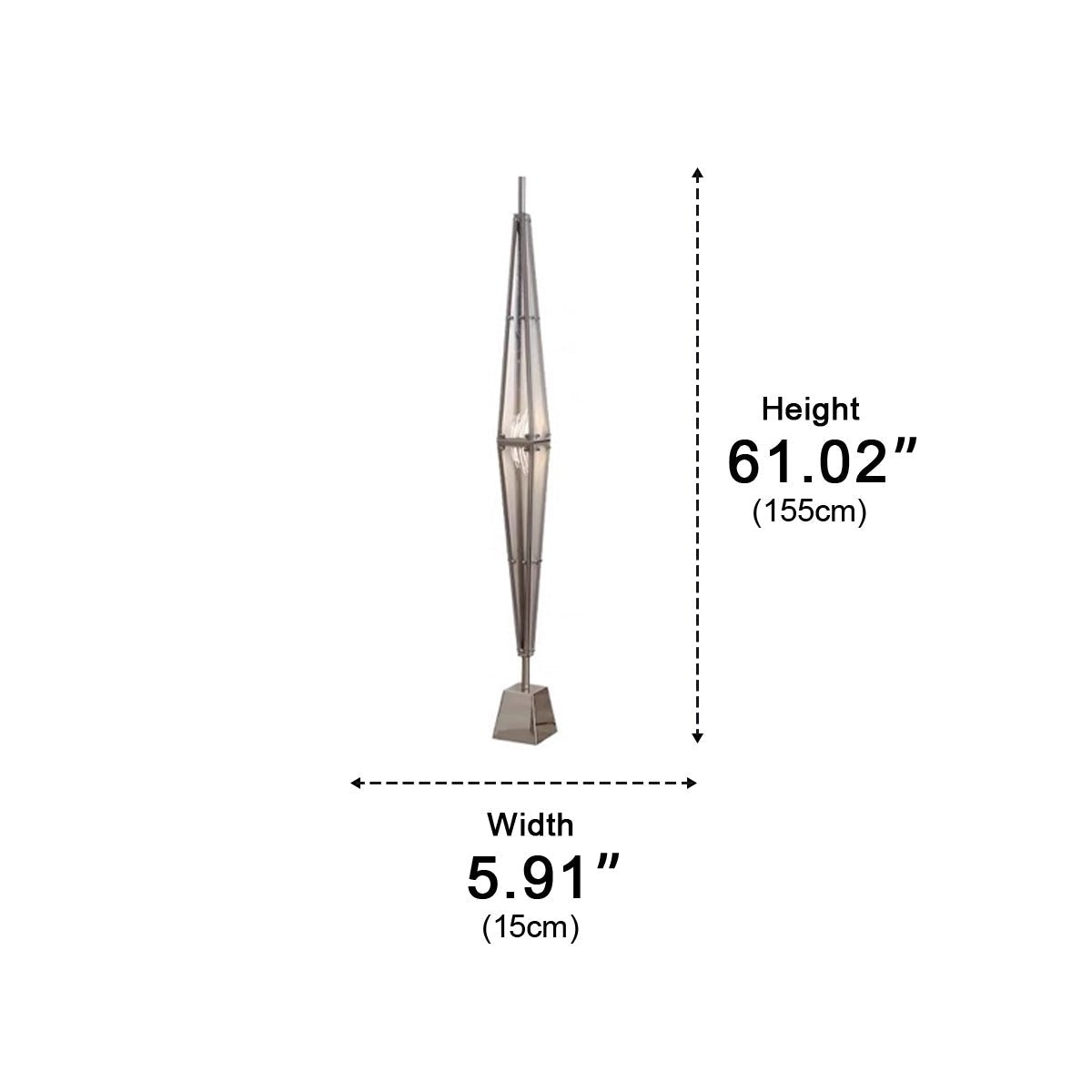 Modern Minimalist Diamond - Shaped Dimmable LED Floor Lamp - Flyachilles