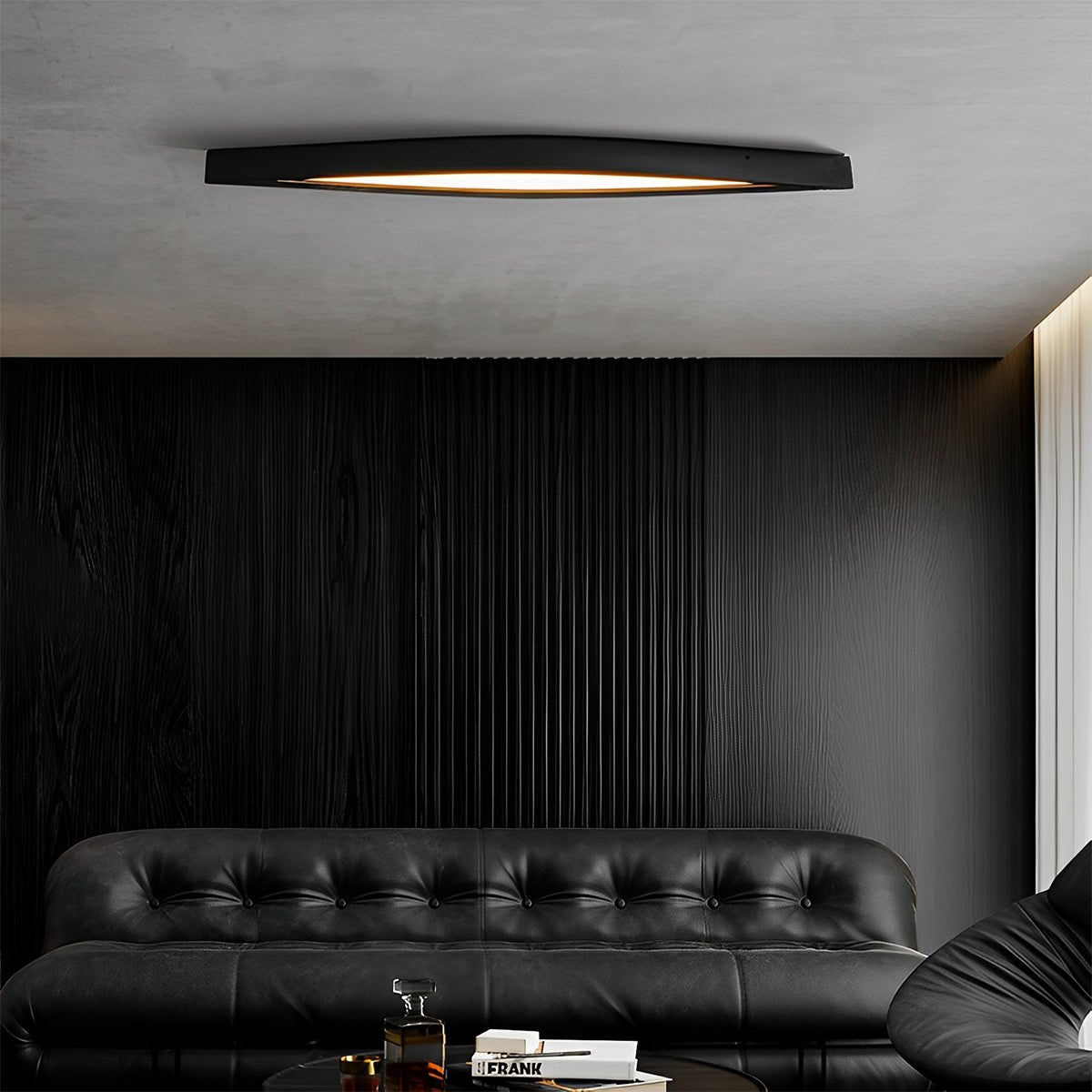 Modern Minimalist Diamond - Shaped Wood LED Long Strip Ceiling Light - Flyachilles