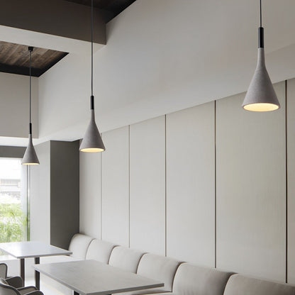 Modern Minimalist Funnel Indoor Cement Bar LED Pendant Lights - Flyachilles