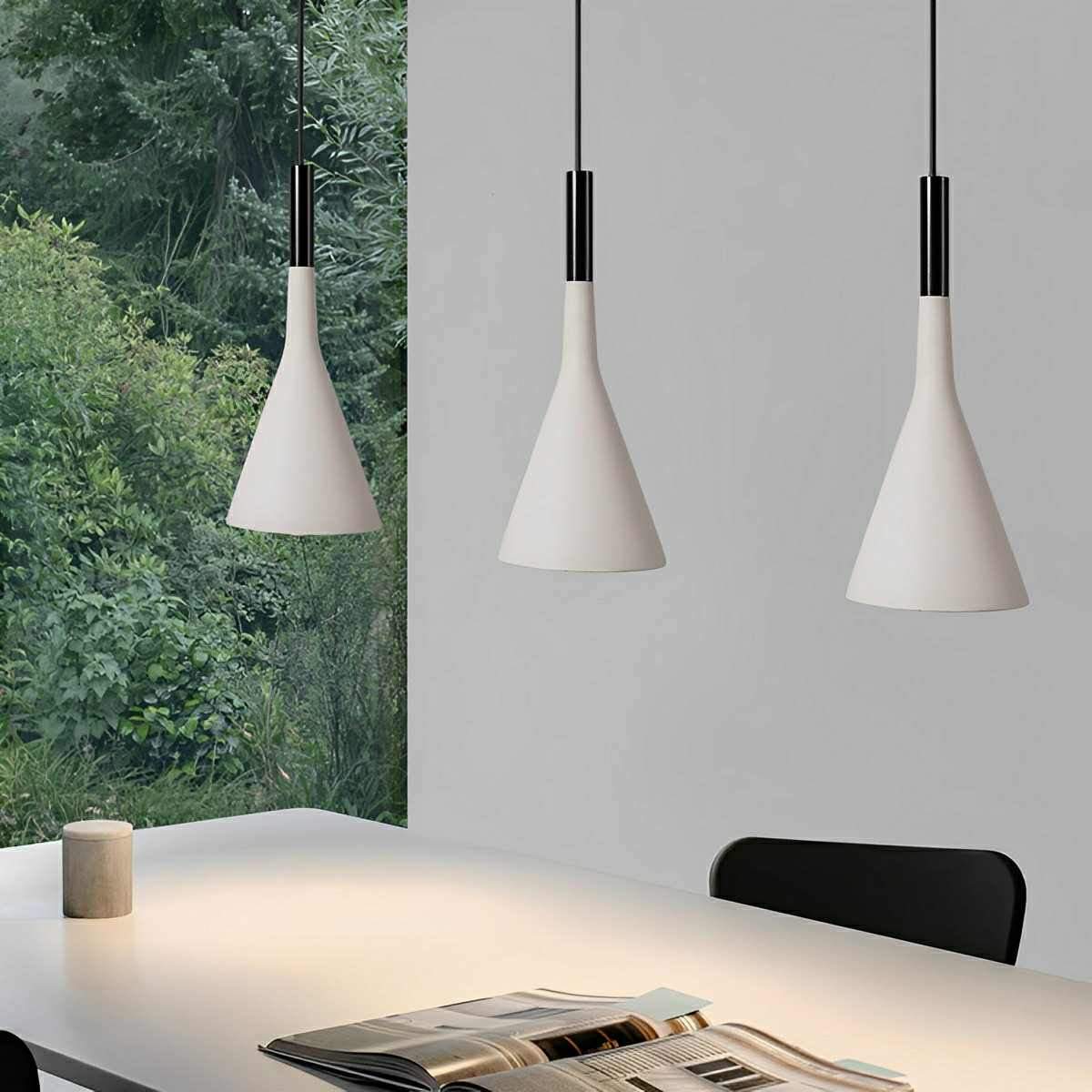 Modern Minimalist Funnel Indoor Cement Bar LED Pendant Lights - Flyachilles