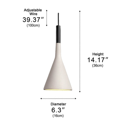 Modern Minimalist Funnel Indoor Cement Bar LED Pendant Lights - Flyachilles