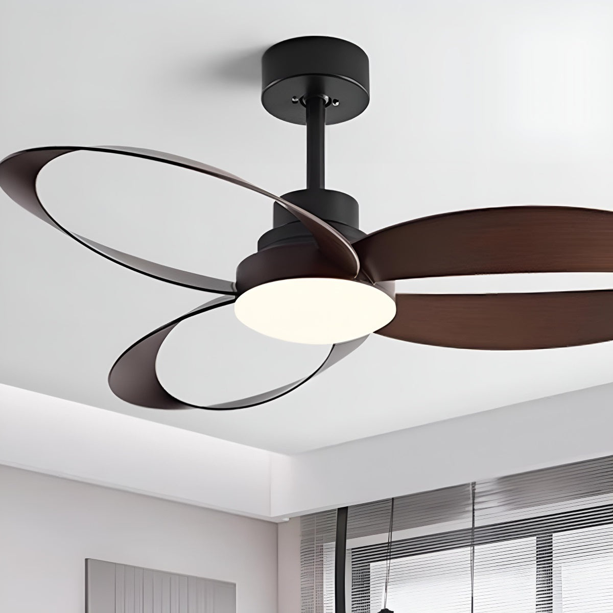 Modern Minimalist Geometric 6 - Speed Reverse Ceiling Fan Light - Flyachilles
