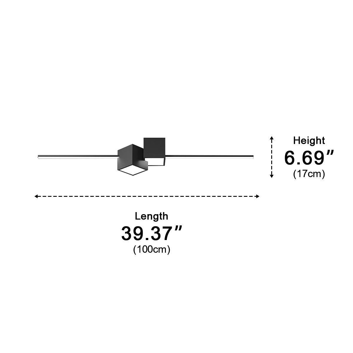 Modern Minimalist Geometric LED Long Strip Indoor Ceiling Light - Flyachilles