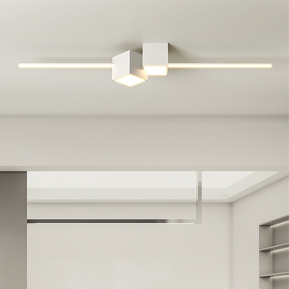 Modern Minimalist Geometric LED Long Strip Indoor Ceiling Light - Flyachilles
