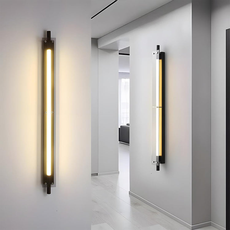 Modern Minimalist Glass Long Strip LED Indoor Wall Sconce - Flyachilles