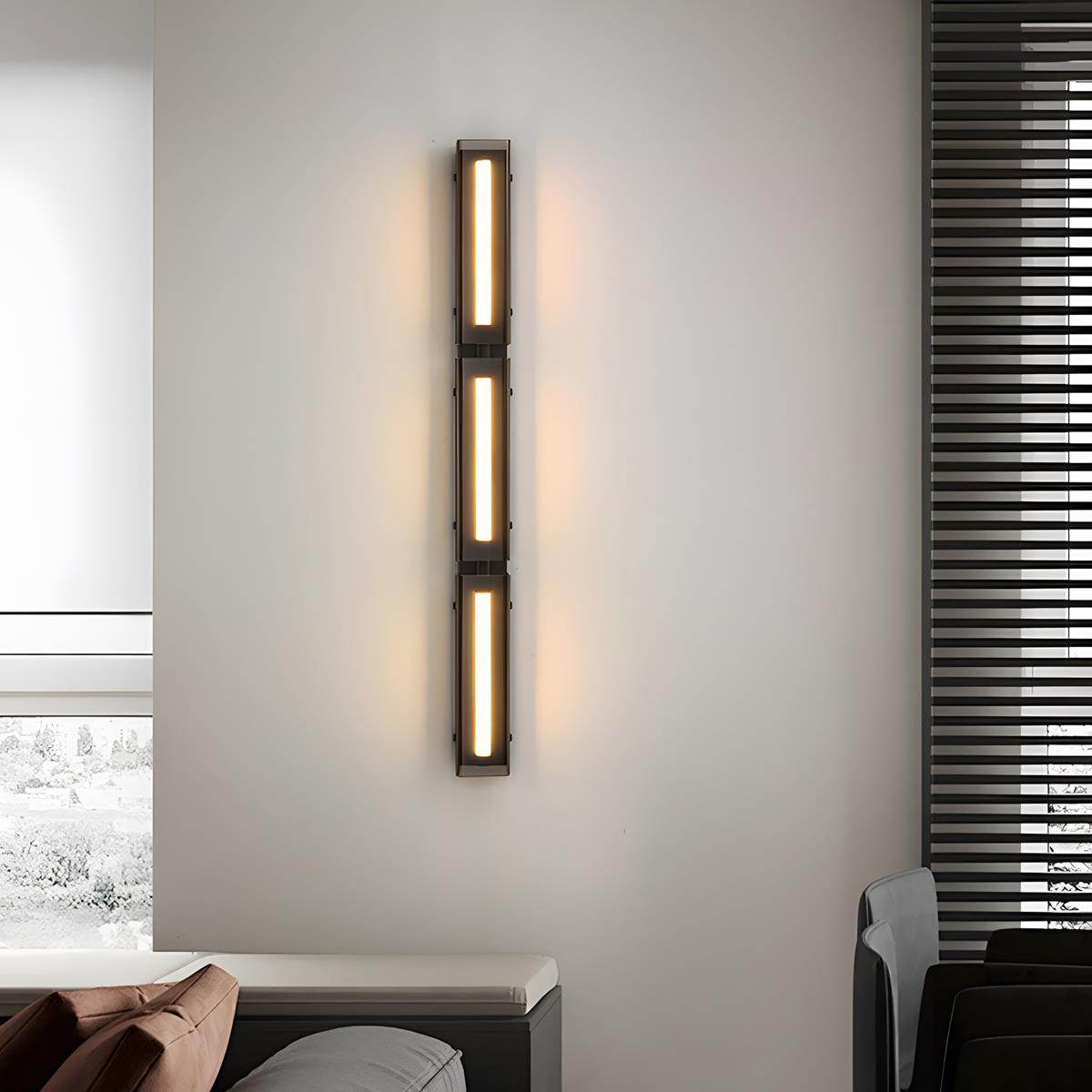 Modern Minimalist Glass Long Strip LED Indoor Wall Sconce - Flyachilles