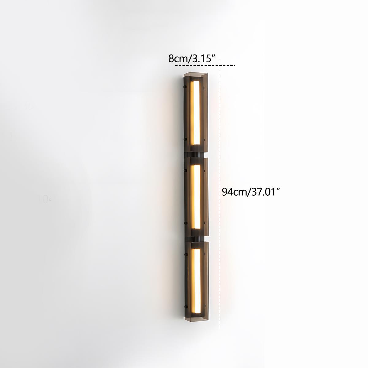 Modern Minimalist Glass Long Strip LED Indoor Wall Sconce - Flyachilles