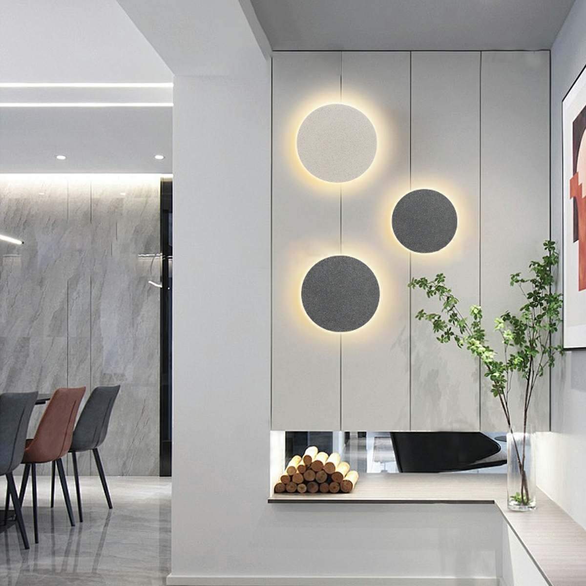 Modern Minimalist Indoor Cement LED Wall Sconces - Flyachilles