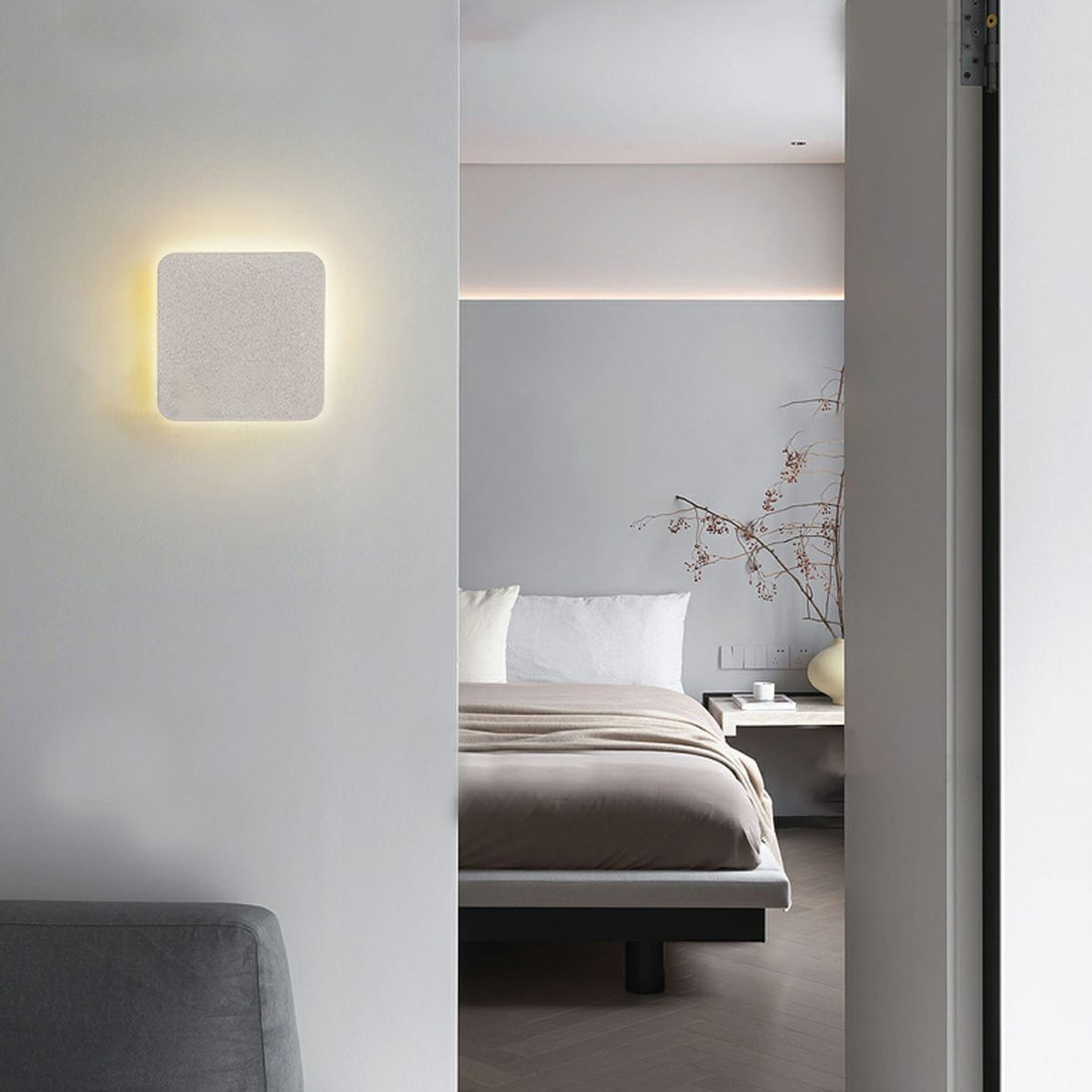 Modern Minimalist Indoor Cement LED Wall Sconces - Flyachilles