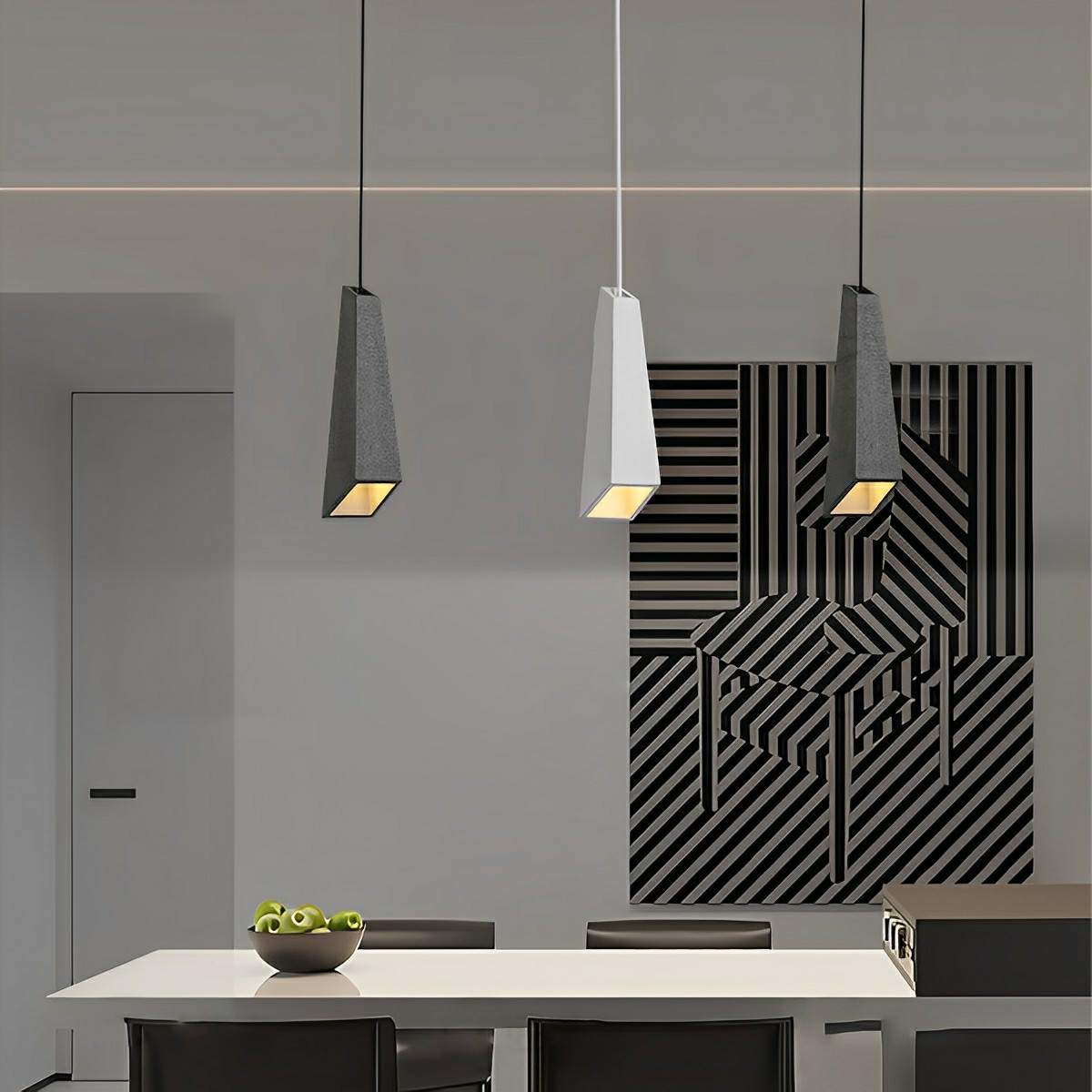 Modern Minimalist Industrial Indoor Cement LED Pendant Lights - Flyachilles