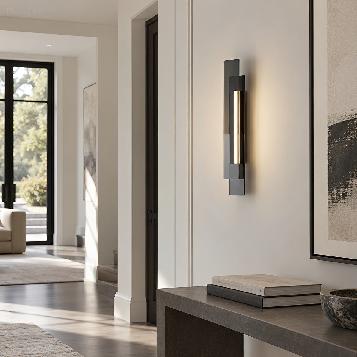 Modern Minimalist Linear Glass LED Wall Sconce - Flyachilles