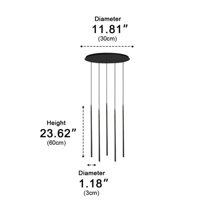 Modern Minimalist Linear Long Strip Bar LED Pendant Lights - Flyachilles