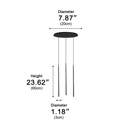 Modern Minimalist Linear Long Strip Bar LED Pendant Lights - Flyachilles
