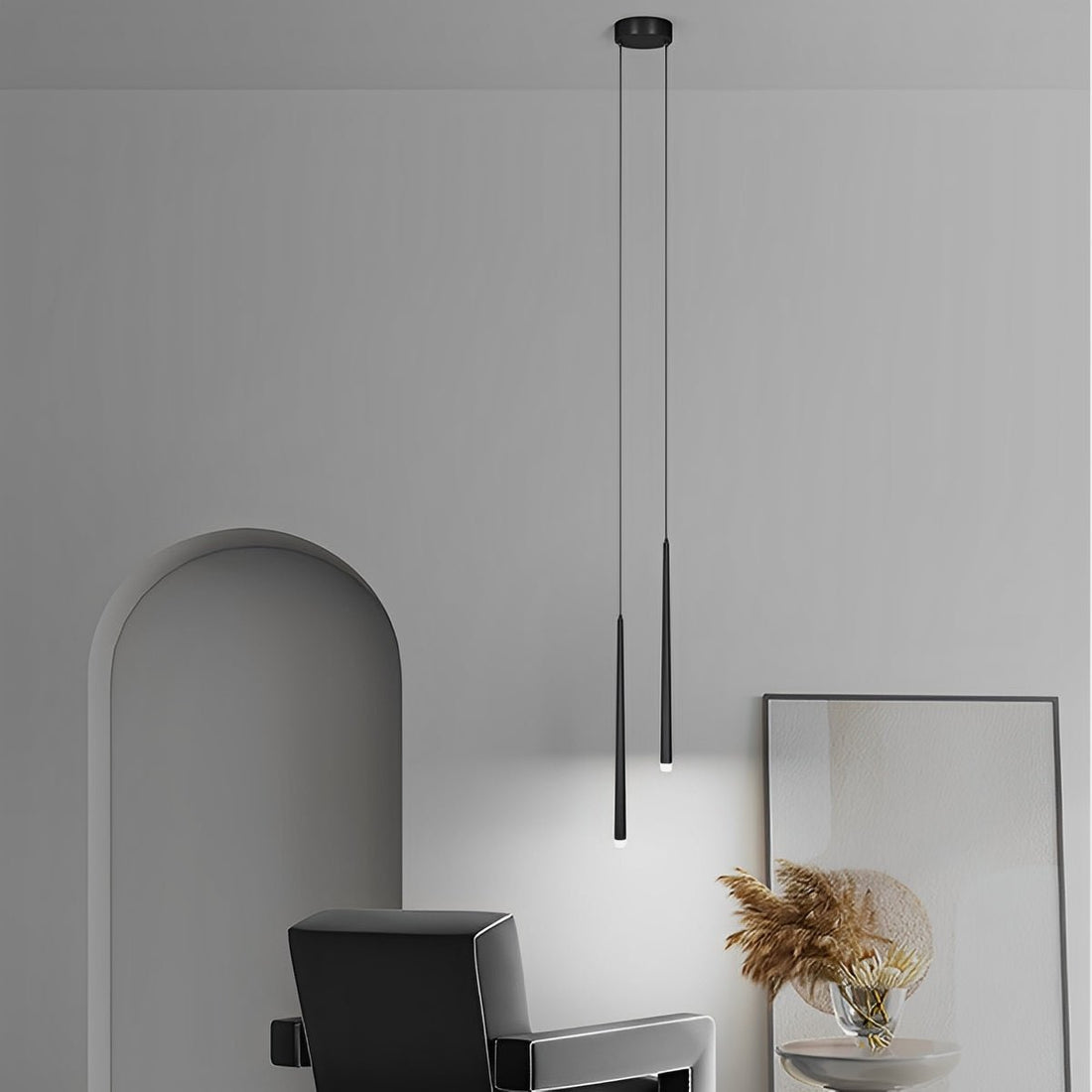 Modern Minimalist Linear Long Strip Bar LED Pendant Lights - Flyachilles