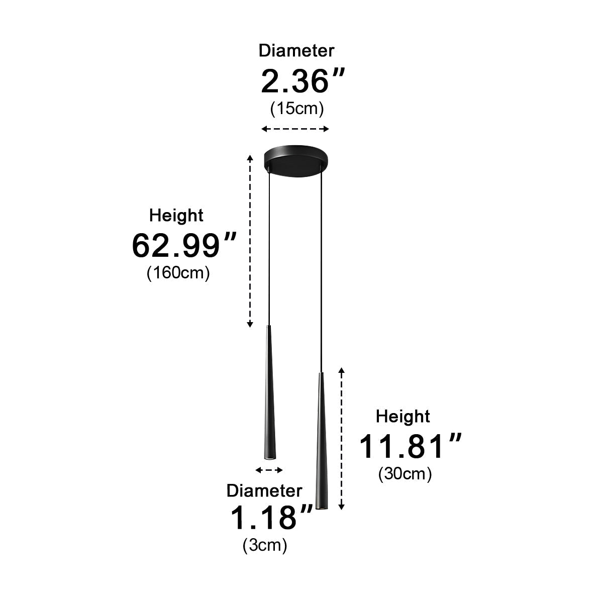 Modern Minimalist Long Strip Bar LED Pendant Lights - Flyachilles