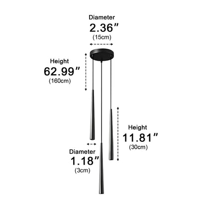 Modern Minimalist Long Strip Bar LED Pendant Lights - Flyachilles
