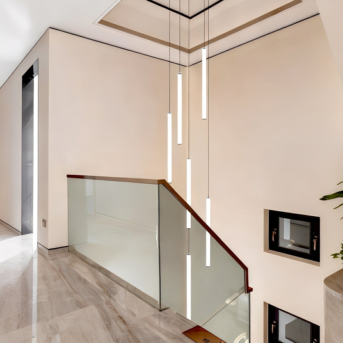 Modern Minimalist Long Strip LED Stairs Pendant Lights - Flyachilles