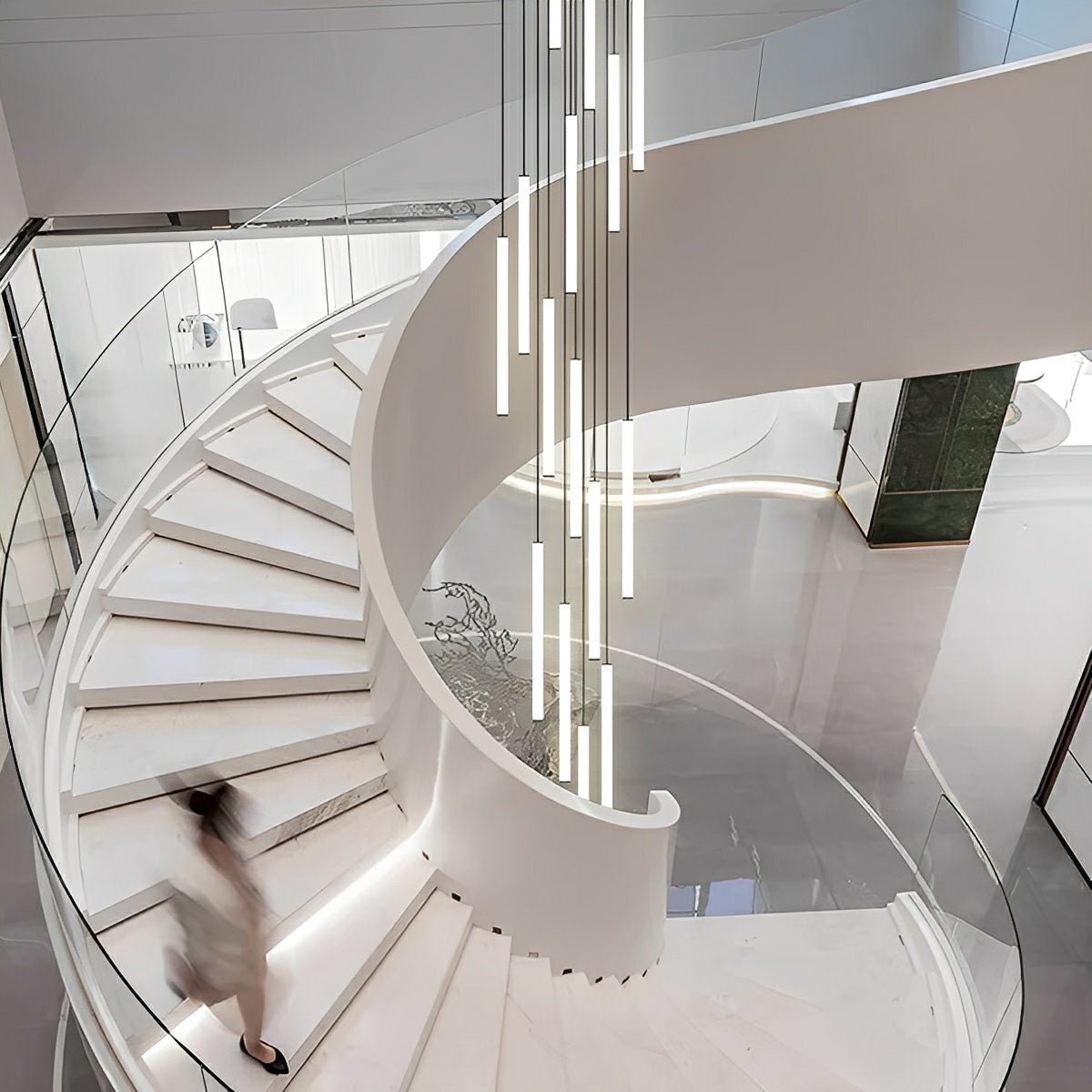 Modern Minimalist Long Strip LED Stairs Pendant Lights - Flyachilles