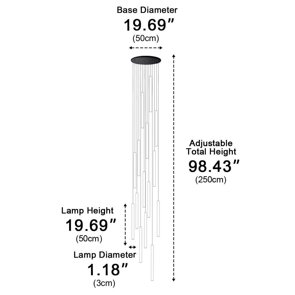 Modern Minimalist Long Strip LED Stairs Pendant Lights - Flyachilles