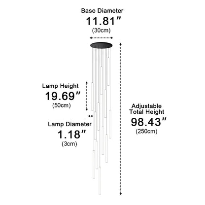 Modern Minimalist Long Strip LED Stairs Pendant Lights - Flyachilles