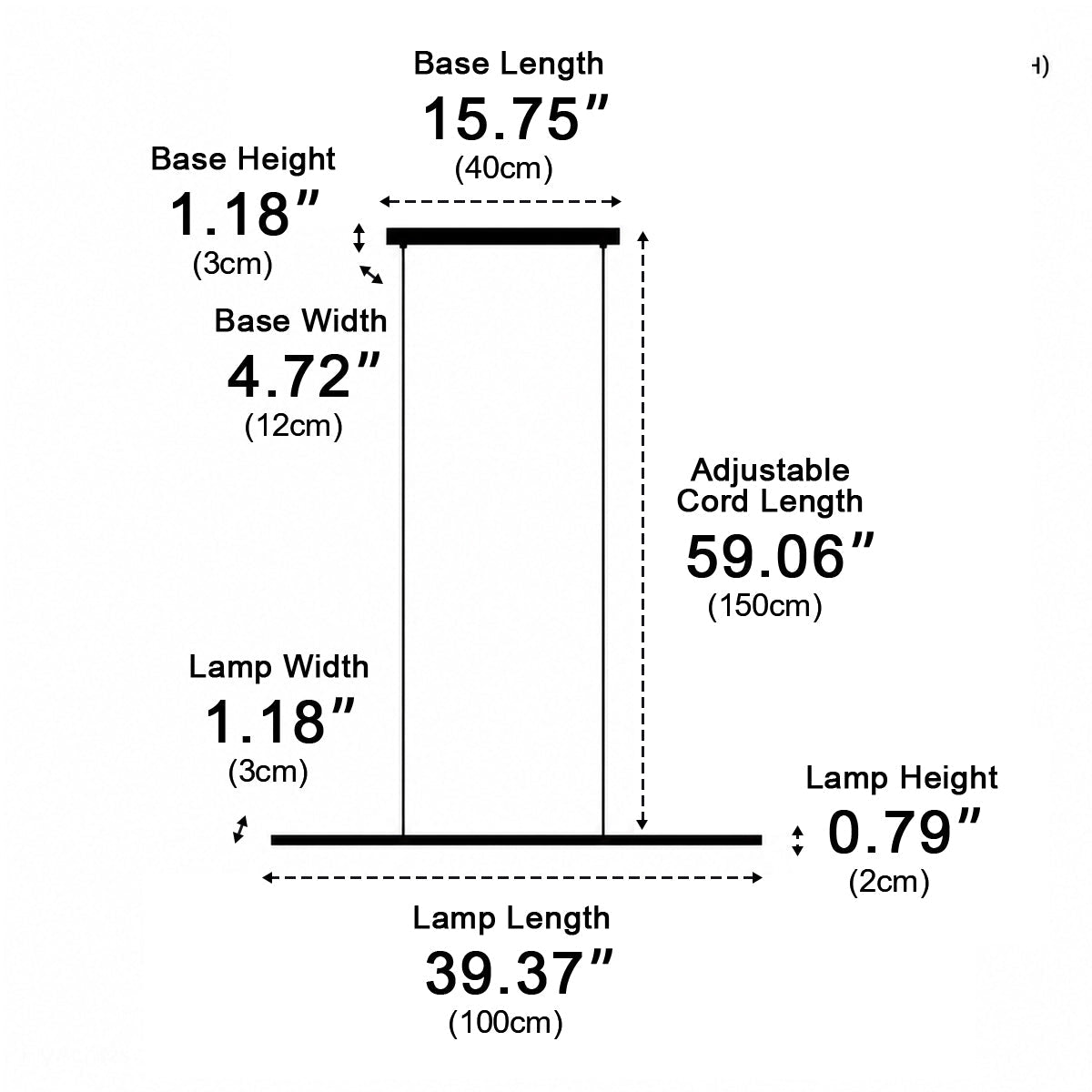 Modern Minimalist Long Strip Light Pendant Lights - Flyachilles