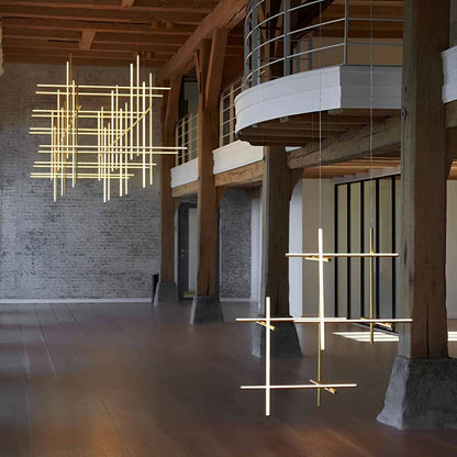 Modern Minimalist LOS Coordinates Geometric Linear LED Pendant Lights - Flyachilles