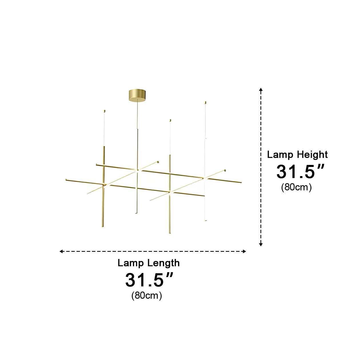 Modern Minimalist LOS Coordinates Geometric Linear LED Pendant Lights - Flyachilles