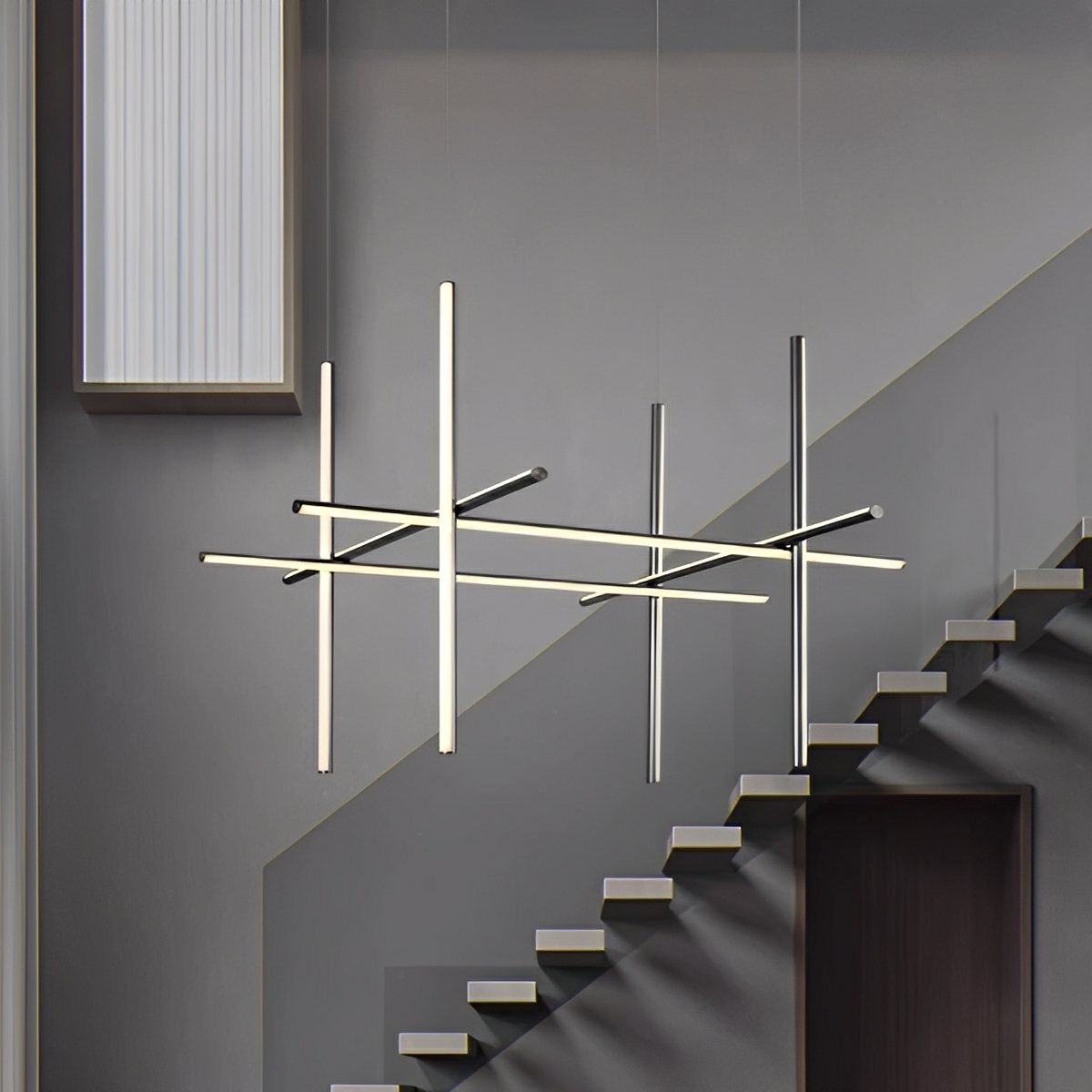 Modern Minimalist LOS Coordinates Geometric Linear LED Pendant Lights - Flyachilles