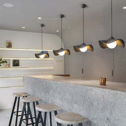 Modern Minimalist Lotus Leaf Cement LED Pendant Lights - Flyachilles