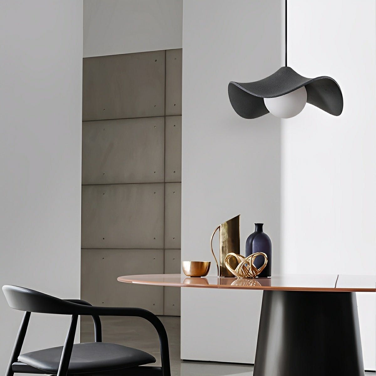 Modern Minimalist Lotus Leaf Cement LED Pendant Lights - Flyachilles